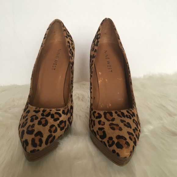 Nine West Leopard Print Heels / Size Medium - Picture 3 of 4